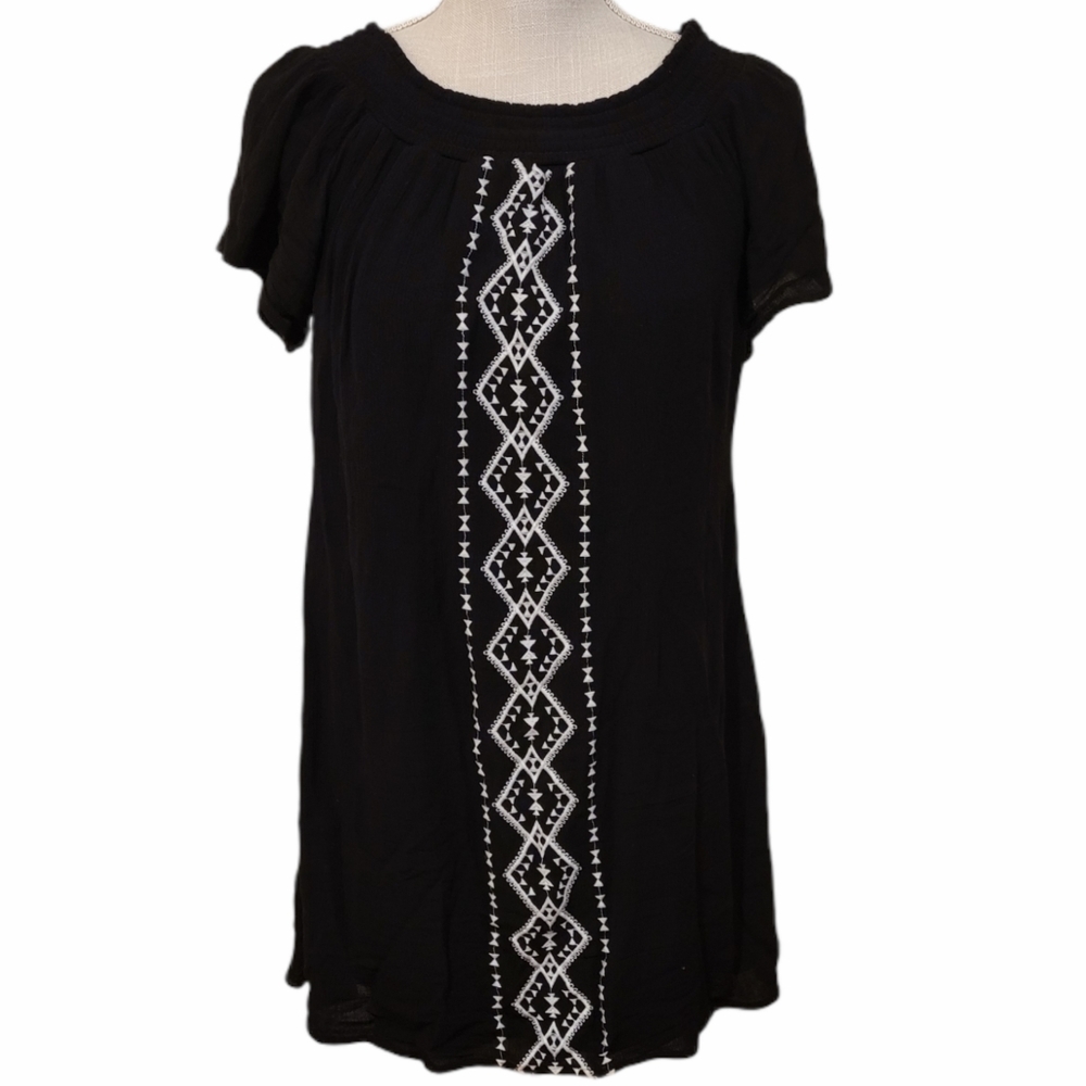 Speechless Black and White Small Shift Dress